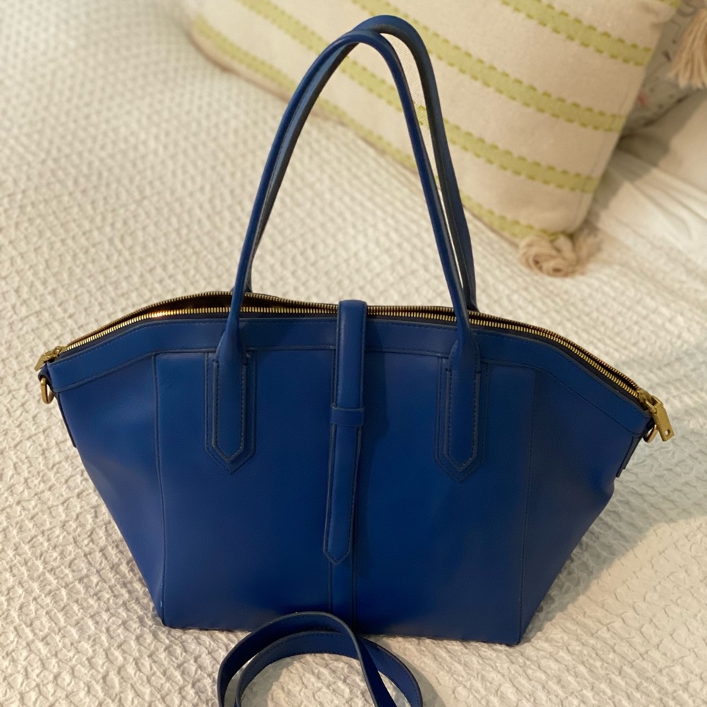 j. Crew Royal Blue structured leather bag
